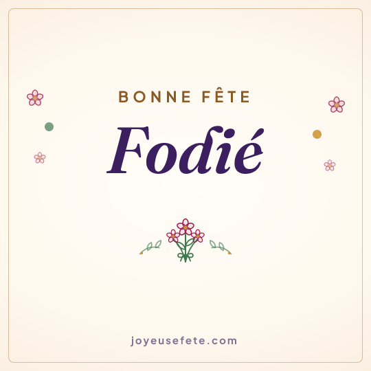 Image carrée « Bonne fête Fodié » pour WhatsApp