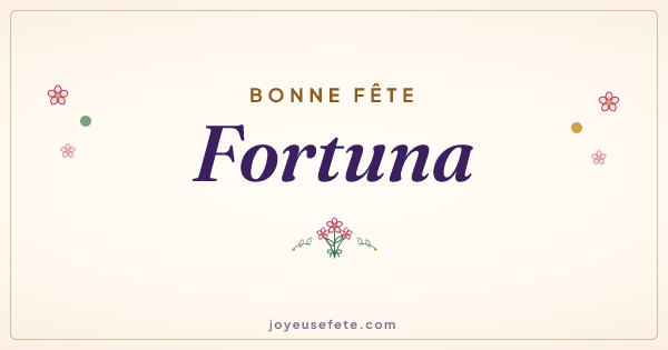 Image « Bonne fête Fortuna » au format large