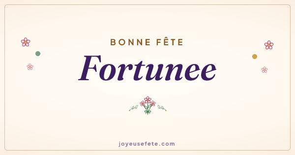 Image « Bonne fête Fortunee » au format large