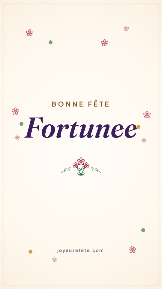 Image « Bonne fête Fortunee » au format story