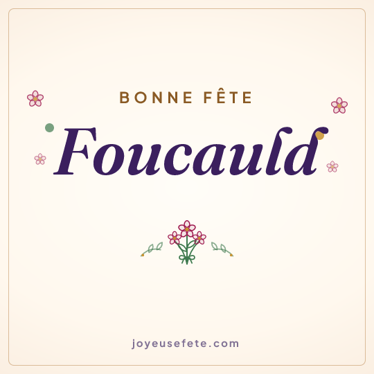 Image carrée « Bonne fête Foucauld » pour WhatsApp