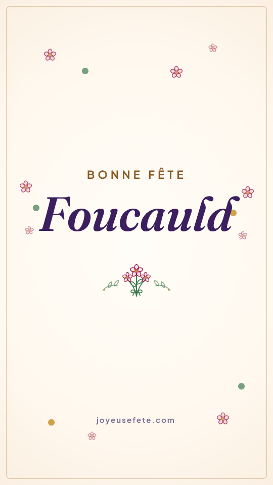 Image « Bonne fête Foucauld » au format story