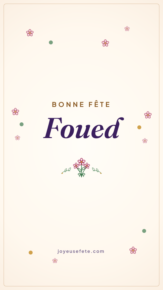 Image « Bonne fête Foued » au format story