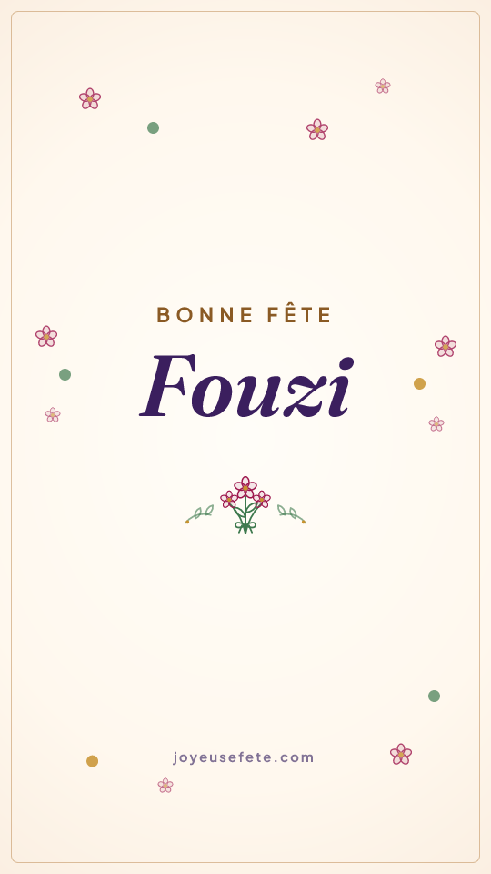 Image « Bonne fête Fouzi » au format story