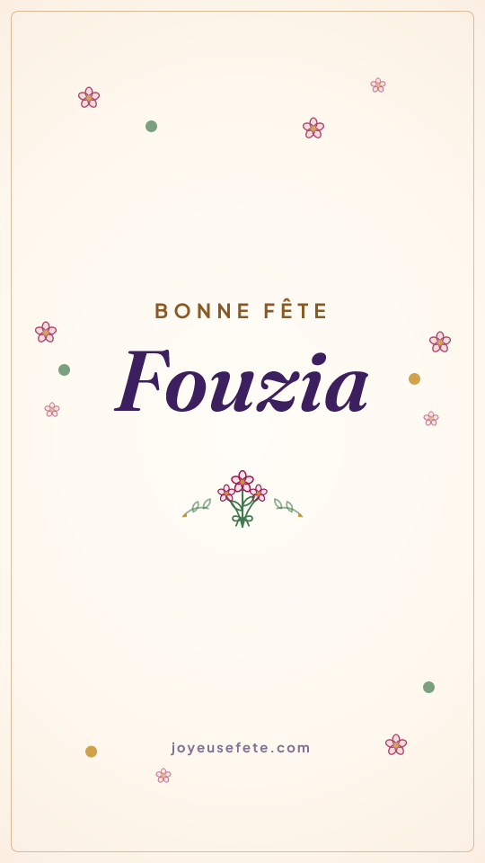 Image « Bonne fête Fouzia » au format story
