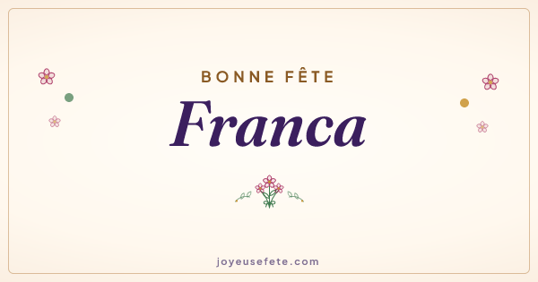 Image « Bonne fête Franca » au format large