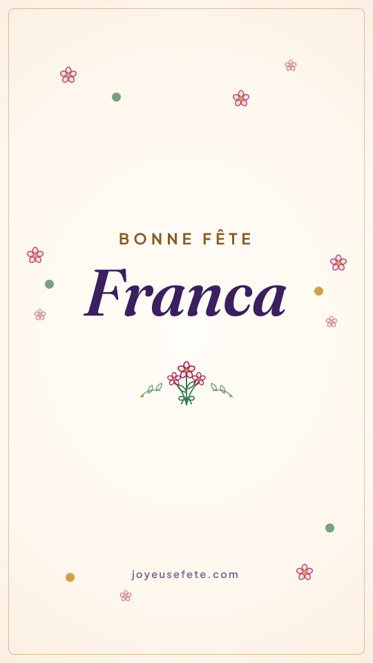Image « Bonne fête Franca » au format story