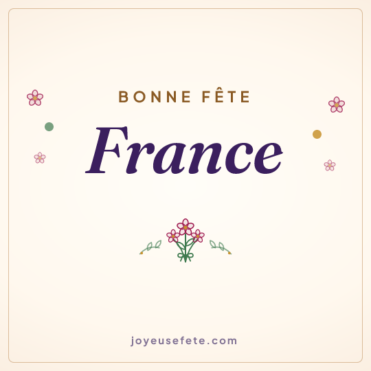 Image carrée « Bonne fête France » pour WhatsApp