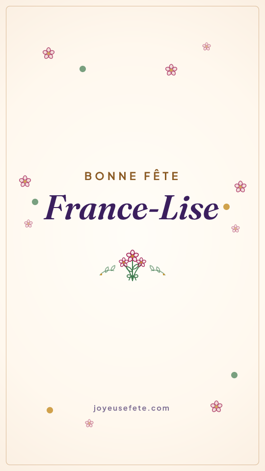 Image « Bonne fête France-Lise » au format story