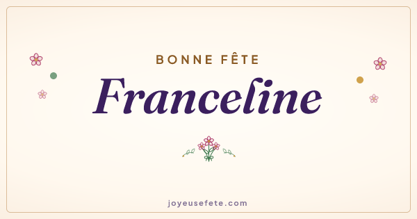 Image « Bonne fête Franceline » au format large