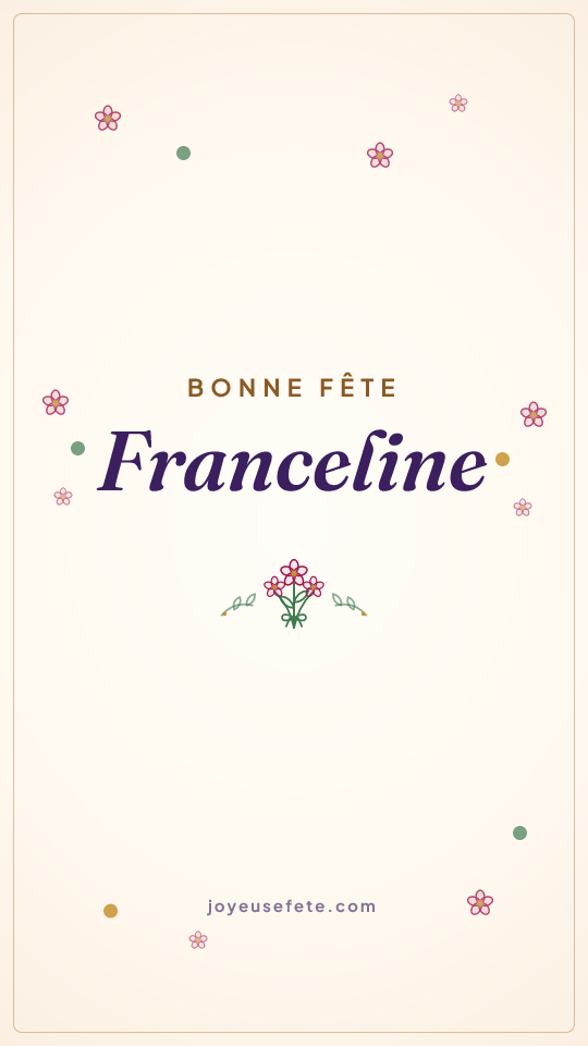 Image « Bonne fête Franceline » au format story