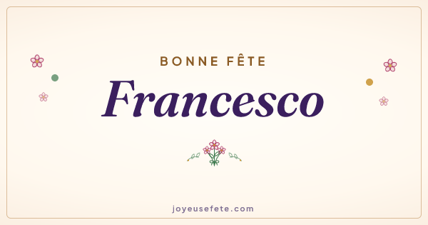 Image « Bonne fête Francesco » au format large
