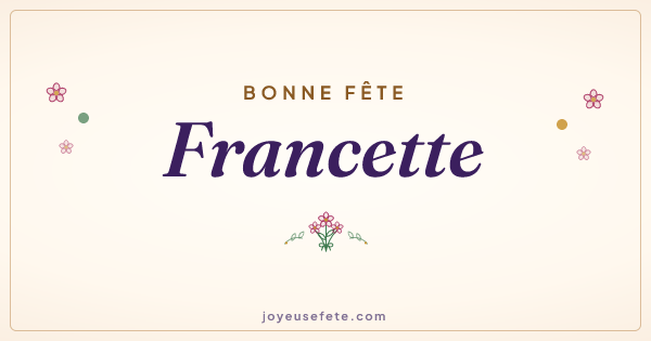 Image « Bonne fête Francette » au format large