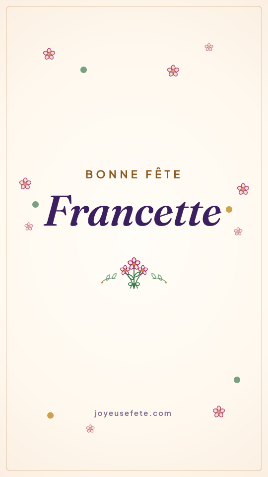Image « Bonne fête Francette » au format story