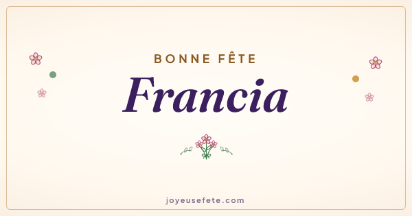 Image « Bonne fête Francia » au format large