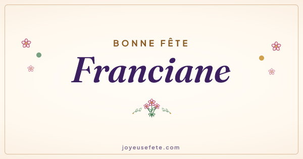 Image « Bonne fête Franciane » au format large