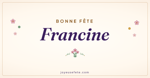 Image « Bonne fête Francine » au format large