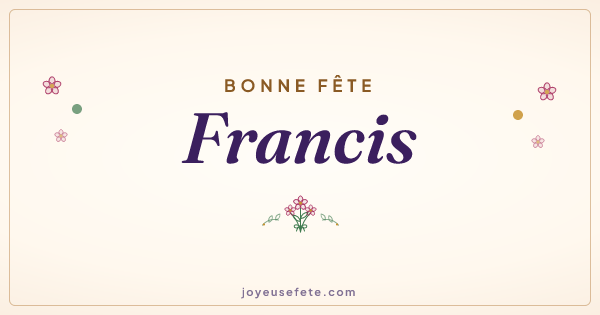 Image « Bonne fête Francis » au format large