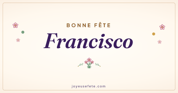 Image « Bonne fête Francisco » au format large