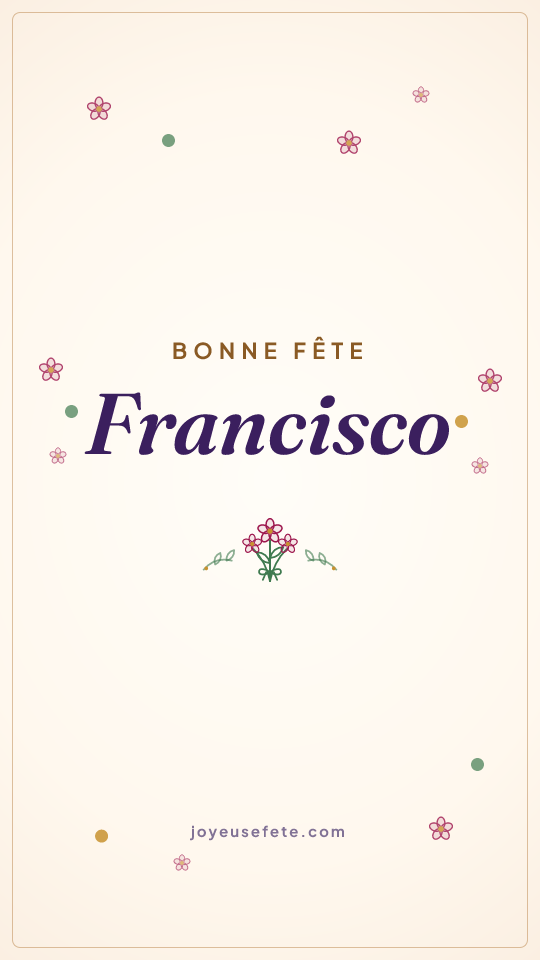 Image « Bonne fête Francisco » au format story