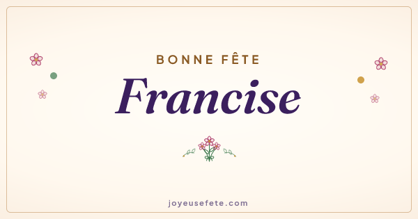 Image « Bonne fête Francise » au format large
