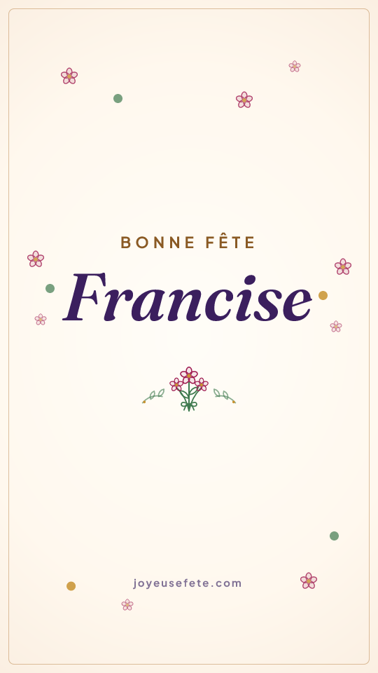 Image « Bonne fête Francise » au format story