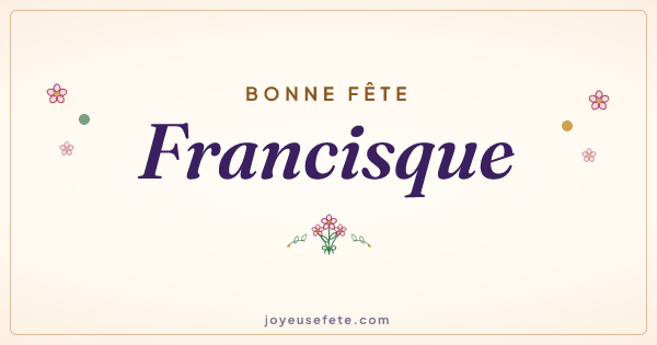 Image « Bonne fête Francisque » au format large