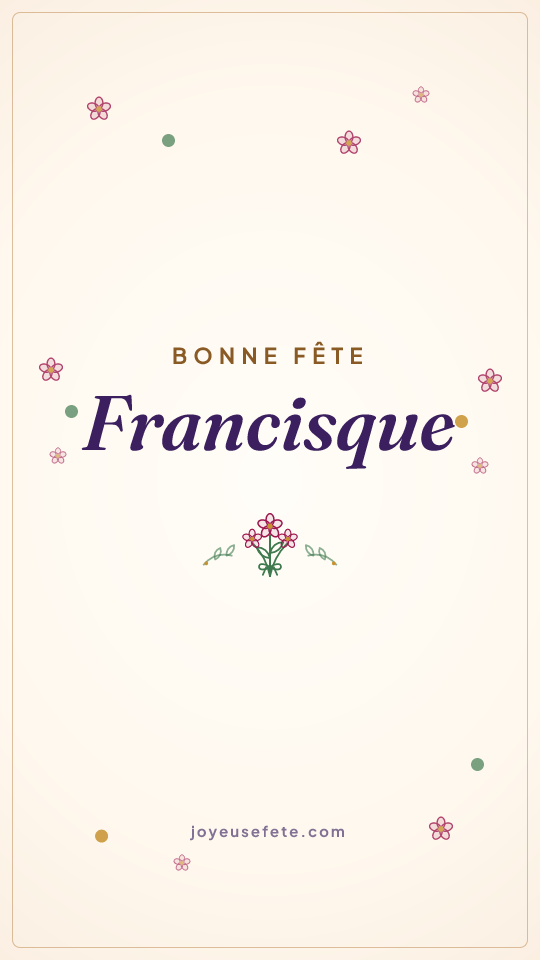 Image « Bonne fête Francisque » au format story