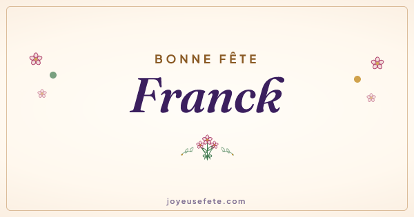 Image « Bonne fête Franck » au format large