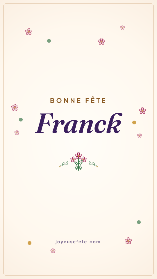 Image « Bonne fête Franck » au format story