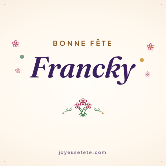 Image carrée « Bonne fête Francky » pour WhatsApp