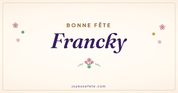 Image « Bonne fête Francky » au format large