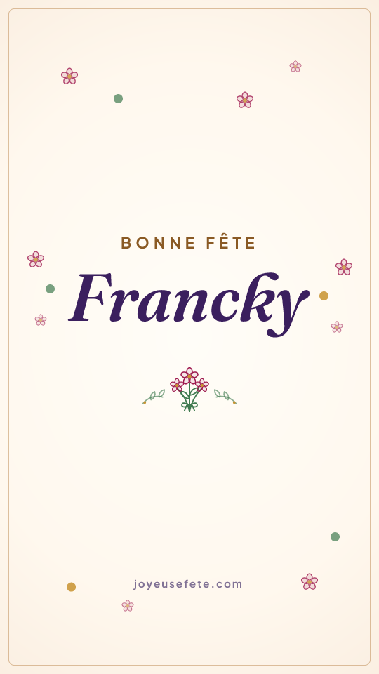 Image « Bonne fête Francky » au format story