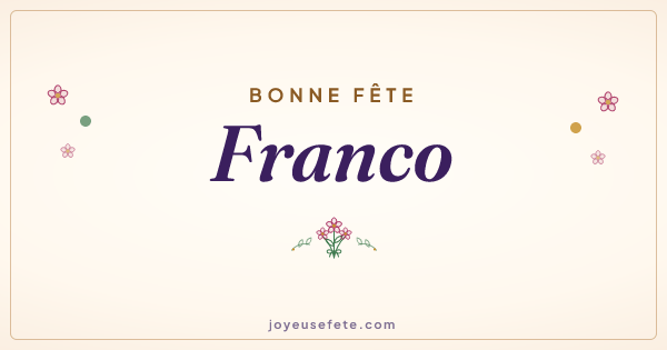 Image « Bonne fête Franco » au format large