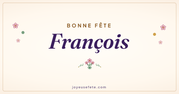 Image « Bonne fête François » au format large