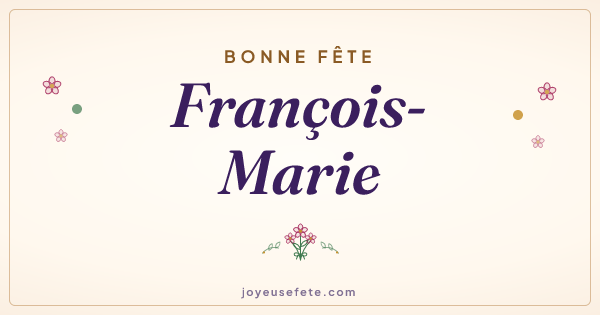 Image « Bonne fête François-Marie » au format large