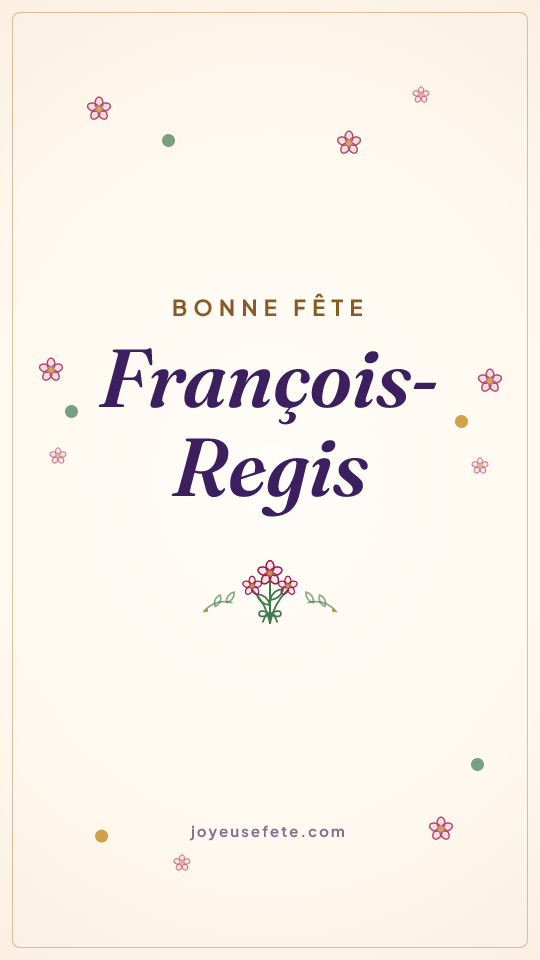 Image « Bonne fête François-Regis » au format story