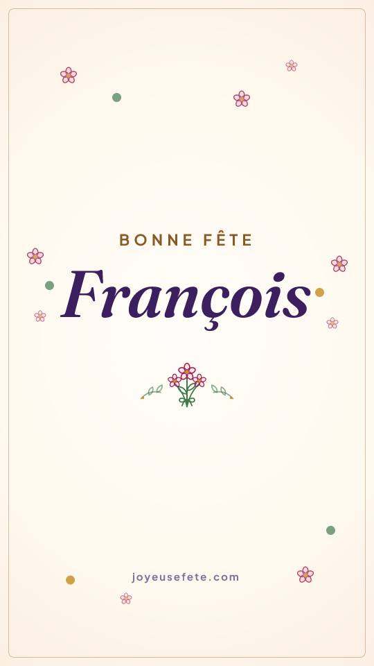 Image « Bonne fête François » au format story