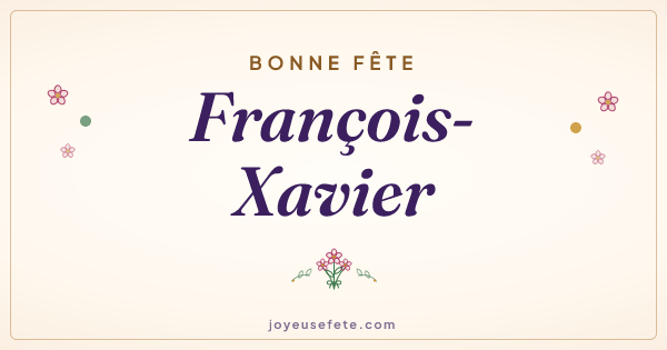 Image « Bonne fête François-Xavier » au format large