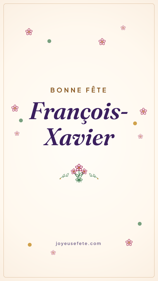 Image « Bonne fête François-Xavier » au format story