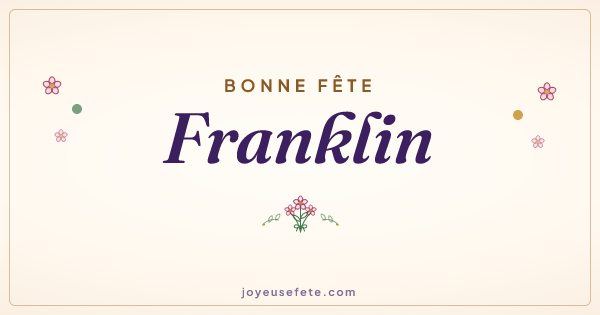 Image « Bonne fête Franklin » au format large