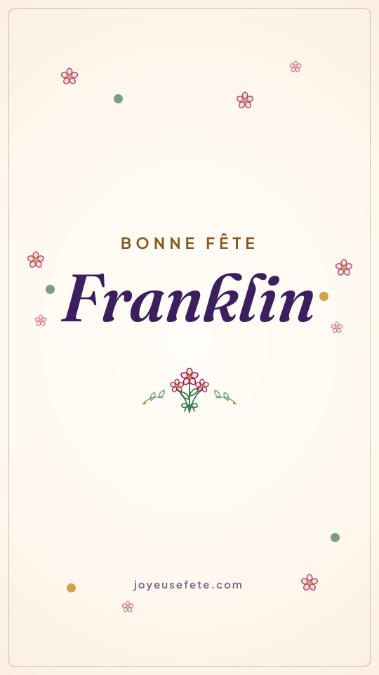 Image « Bonne fête Franklin » au format story