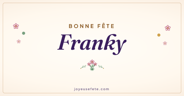 Image « Bonne fête Franky » au format large