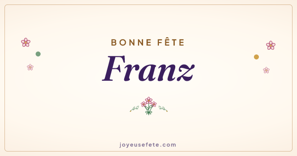 Image « Bonne fête Franz » au format large