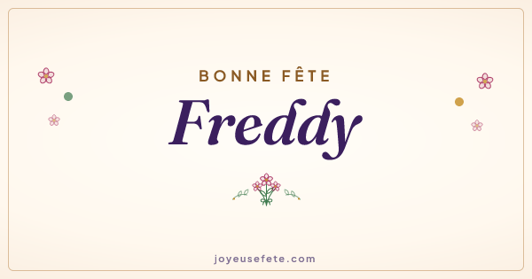 Image « Bonne fête Freddy » au format large
