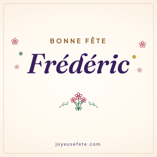 Image carrée « Bonne fête Frédéric » pour WhatsApp