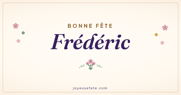 Image « Bonne fête Frédéric » au format large