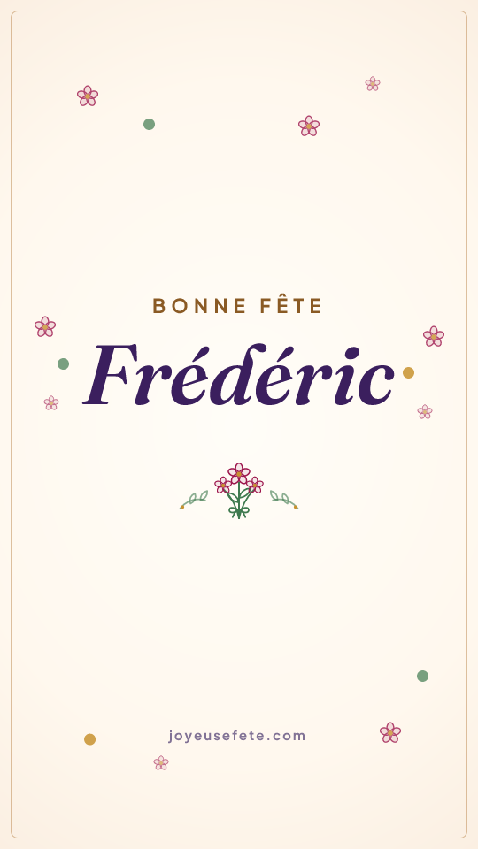 Image « Bonne fête Frédéric » au format story