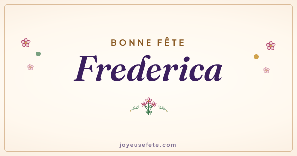 Image « Bonne fête Frederica » au format large