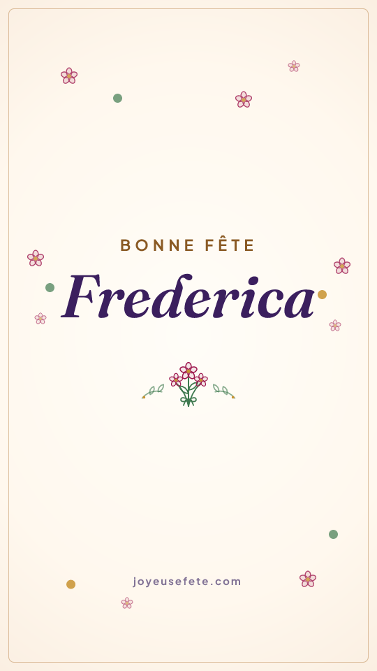 Image « Bonne fête Frederica » au format story